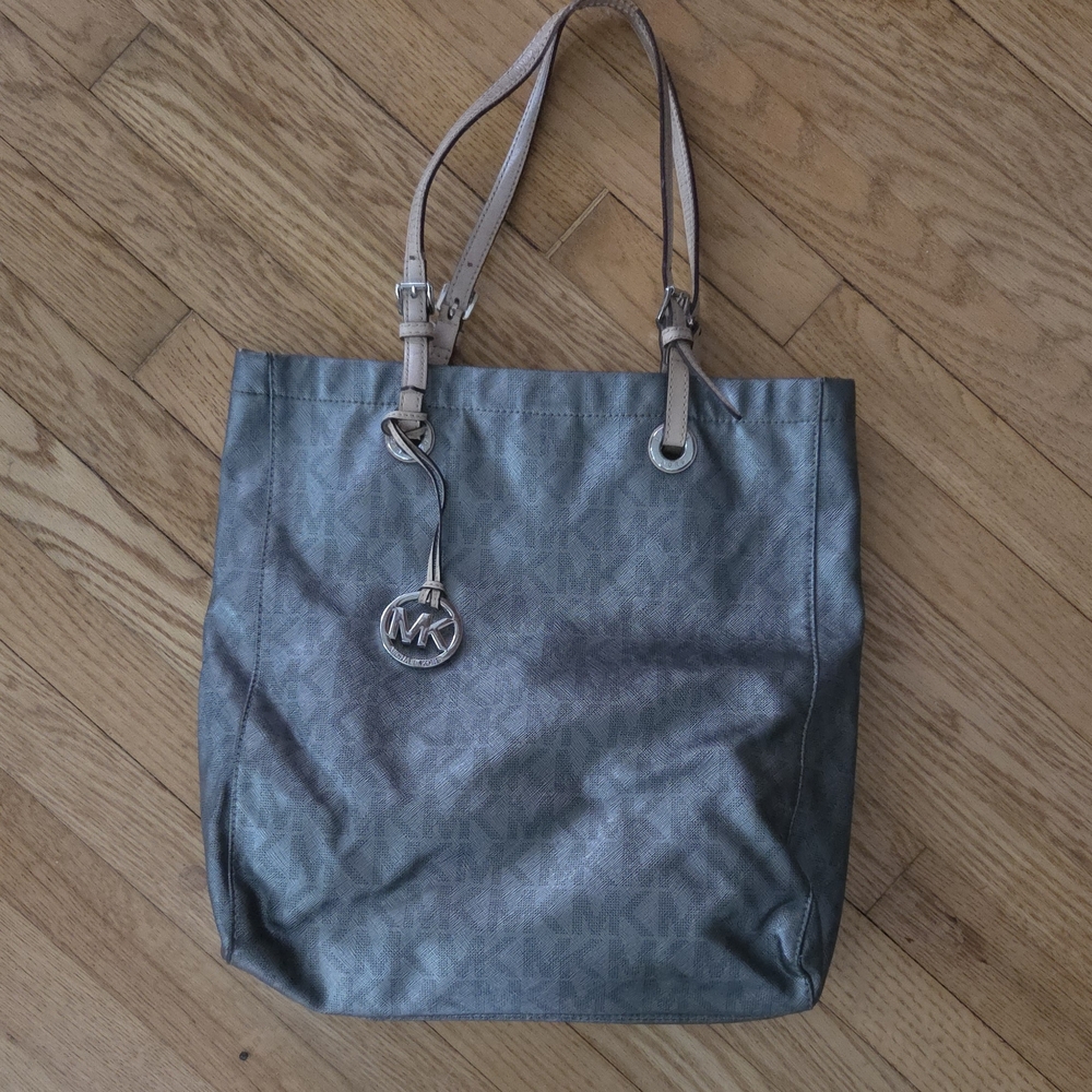 Michael Kors Metallic Gray Tote